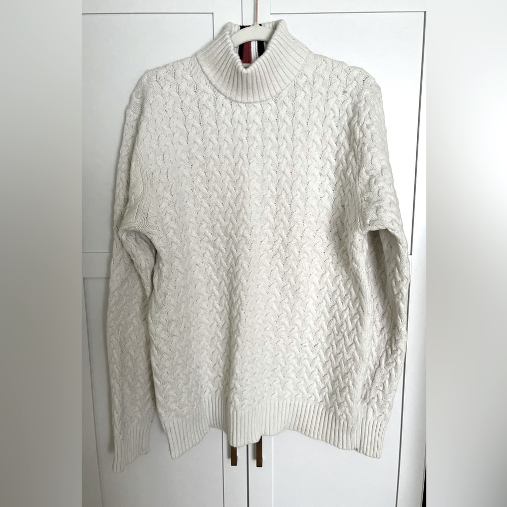 Tommy Hilfiger Cable Knit Turtle Neck Sweater size XL